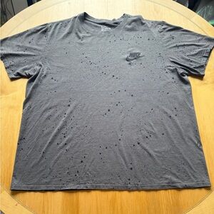 Nike Athletic Cut Men's Short Sleeve Tee in Gray with Black Speckles Size XXL